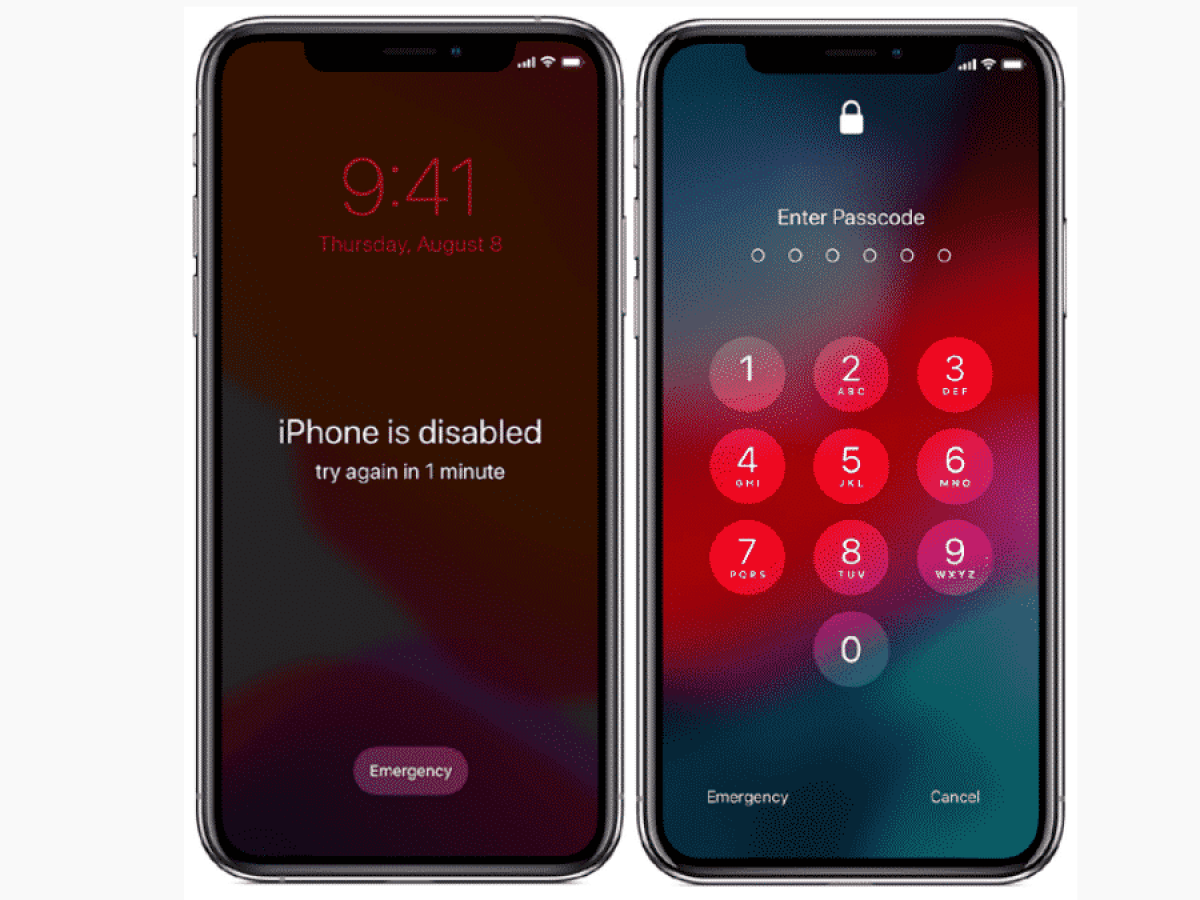 how do you unlock a disabled iphone 8